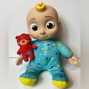 Cocomelon Musical Bedtime Teddy Bear Roto Head Plush Tummy JJ Doll